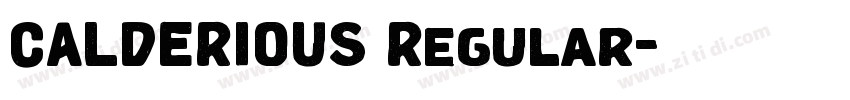 CALDERIOUS Regular字体转换